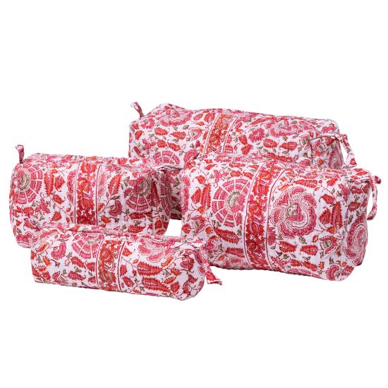 Riyad Makeup Bags Collection - Pink/Orange